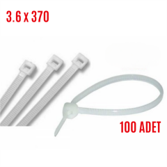 CIRT KELEPÇE BEYAZ 3,6X370MM (100 ADET) KOD:C6-1