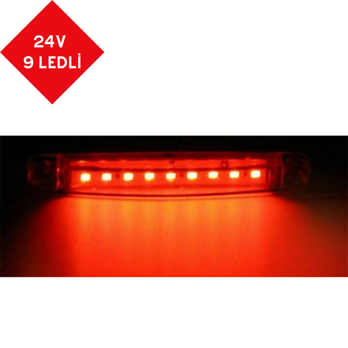 PARMAK LED 24V 9 LEDLİ KIRMIZI KOD:TH-912