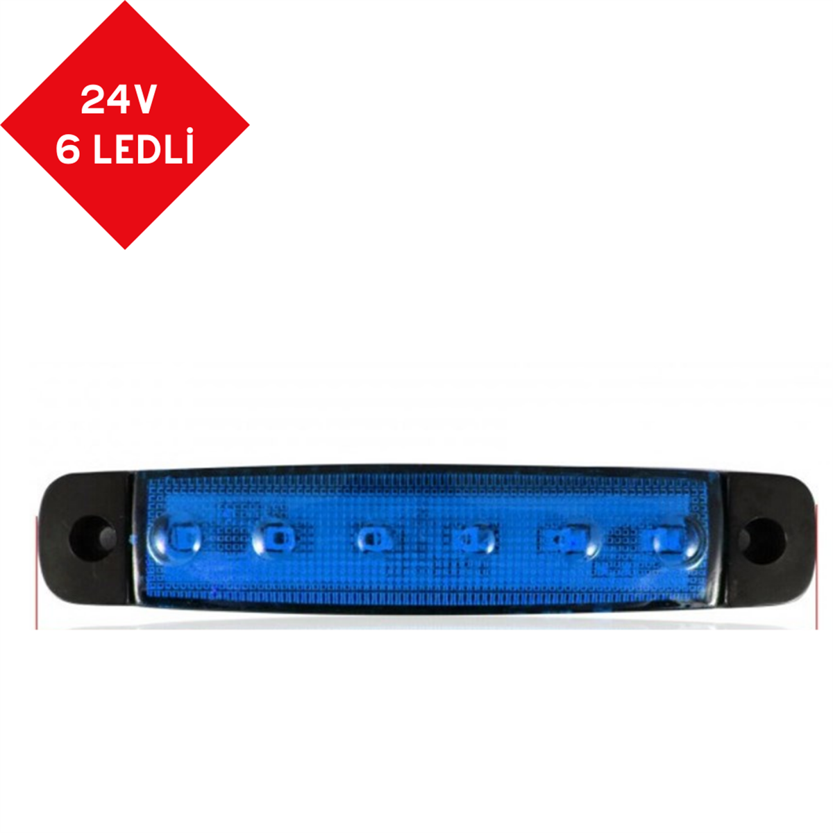 PARMAK LED 24V 6 LEDLİ MAVİ KOD:TH-613