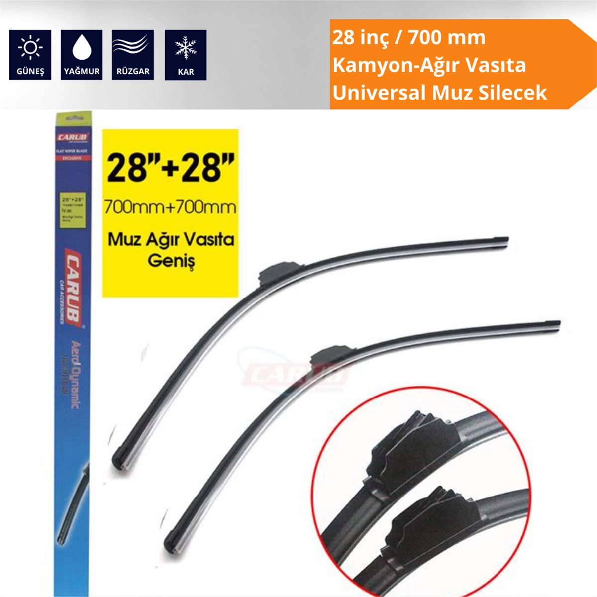 28 İNÇ/700 MM KAMYON-AĞIR VASITA MUZ SİLECEK KOD:1351530