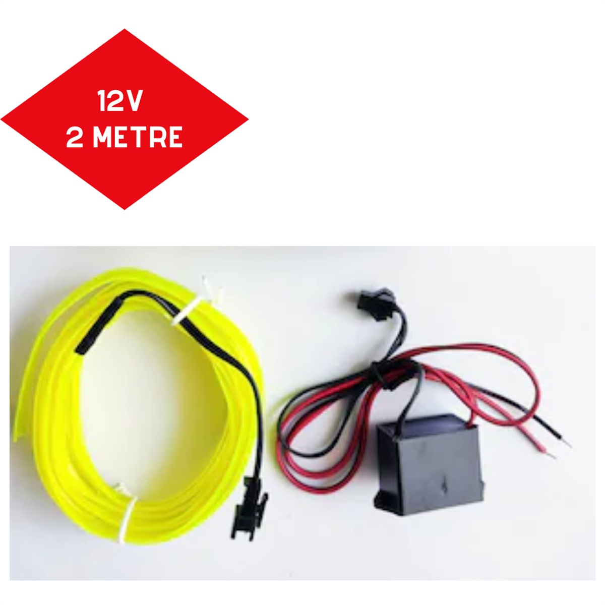 ŞERİT NEON SARI IŞIKLI 12V 2METRE KOD:ITH1571