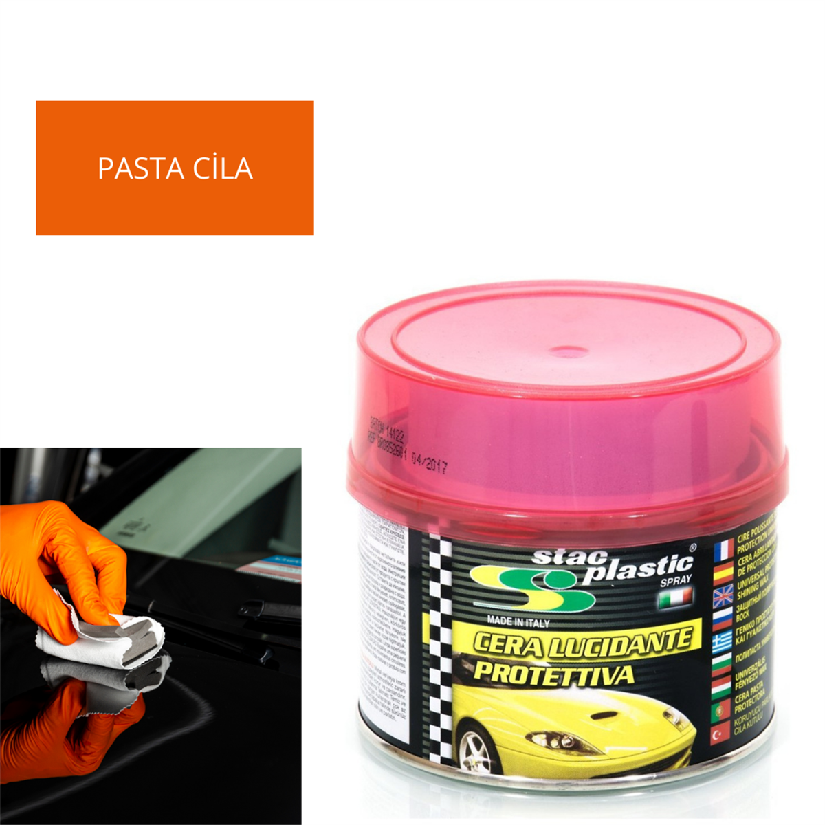 PASTA CİLA KIRMIZI KORUYUCU PARLATICI 250 GR STAC PLASTİC KOD:0852601