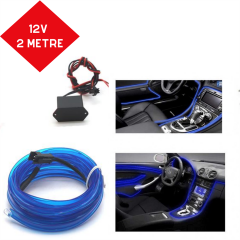ŞERİT NEON MAVİ 12V 2 METRE KOD:4327557