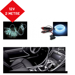 ŞERİT NEON BEYAZ 12V 2 METRE KOD:LR728W