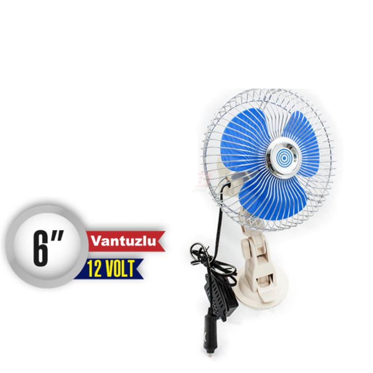 VANTİLATÖR 6İNÇ 12V VANTUZLU KOD:6400601