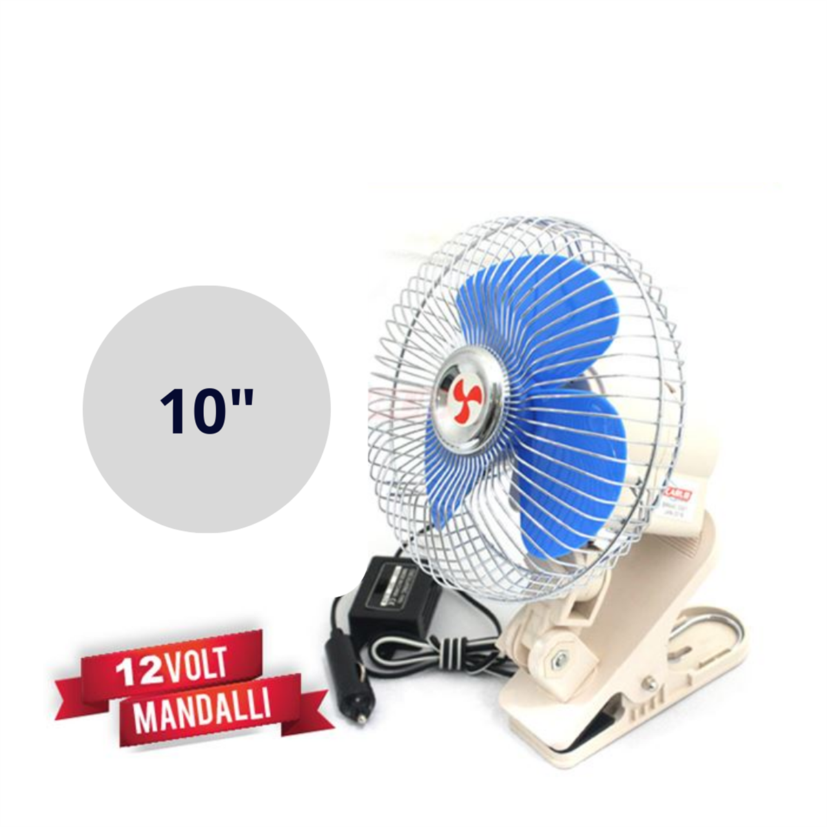 VANTİLATÖR 10İNÇ 12V MANDALLI KOD:ITH-1270