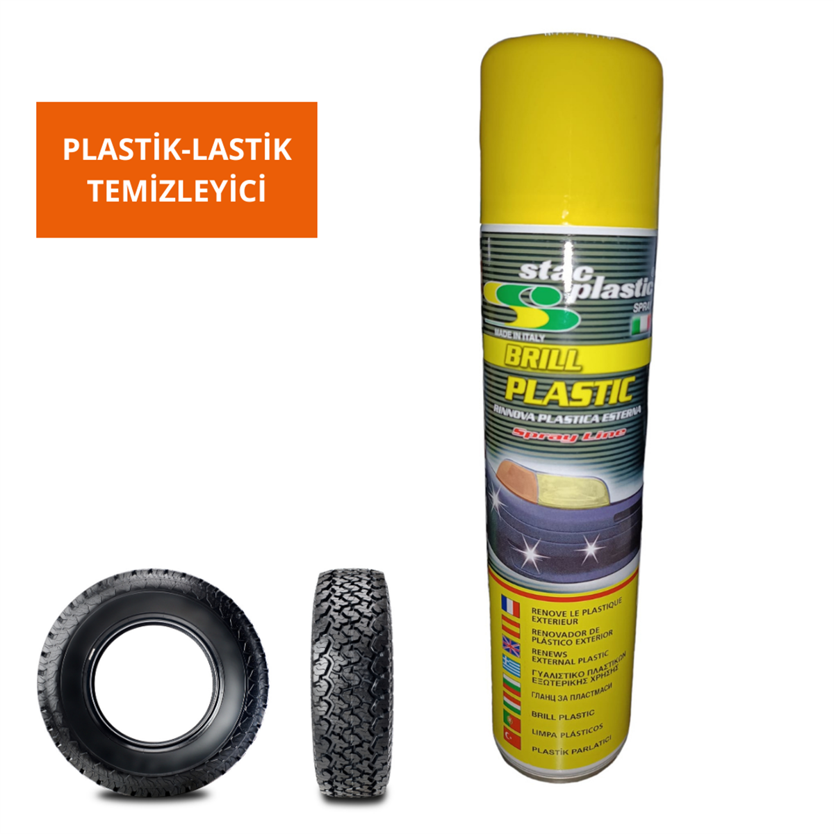PLASTİK PARLATICI 400 ML STAC PLASTİC KOD:0900101