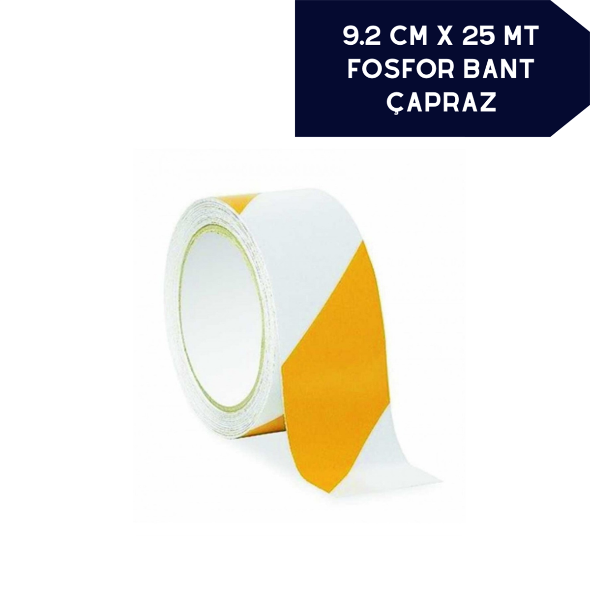 FOSFOR BANT ÇAPRAZ 9.2CMX25M BEYAZ SARI KOD:2406105