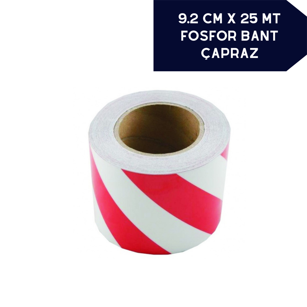 FOSFOR BANT ÇAPRAZ 9.2CMX25M BEYAZ KIRMIZI KOD:2406101