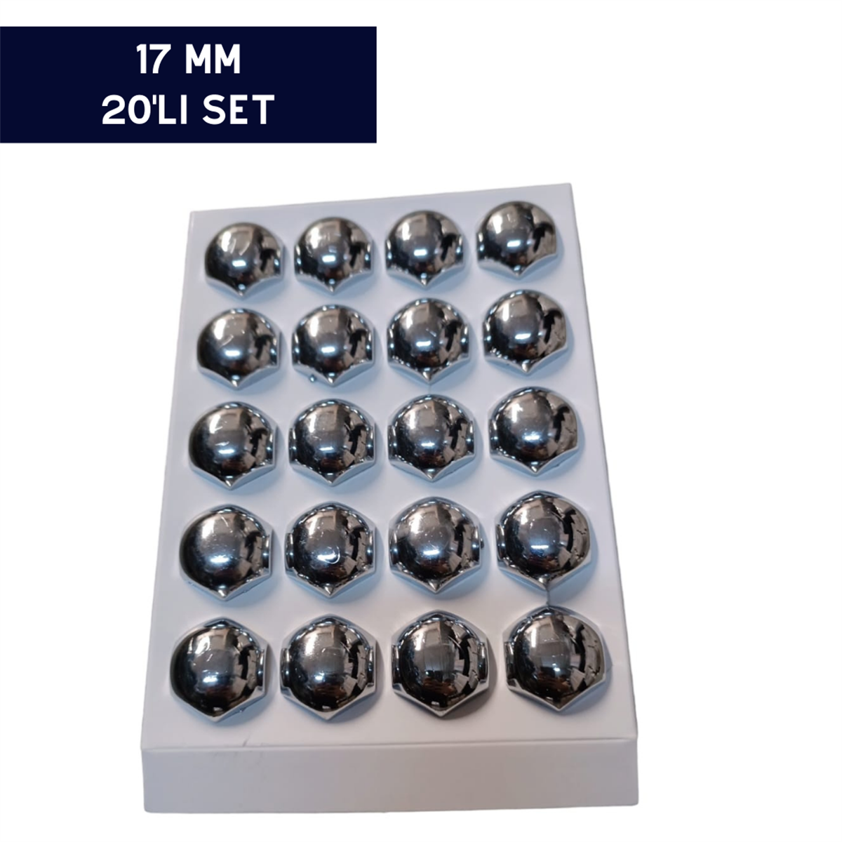 BİJON KAPAĞI KROMLU 17MM 20'Lİ SET KOD:007004