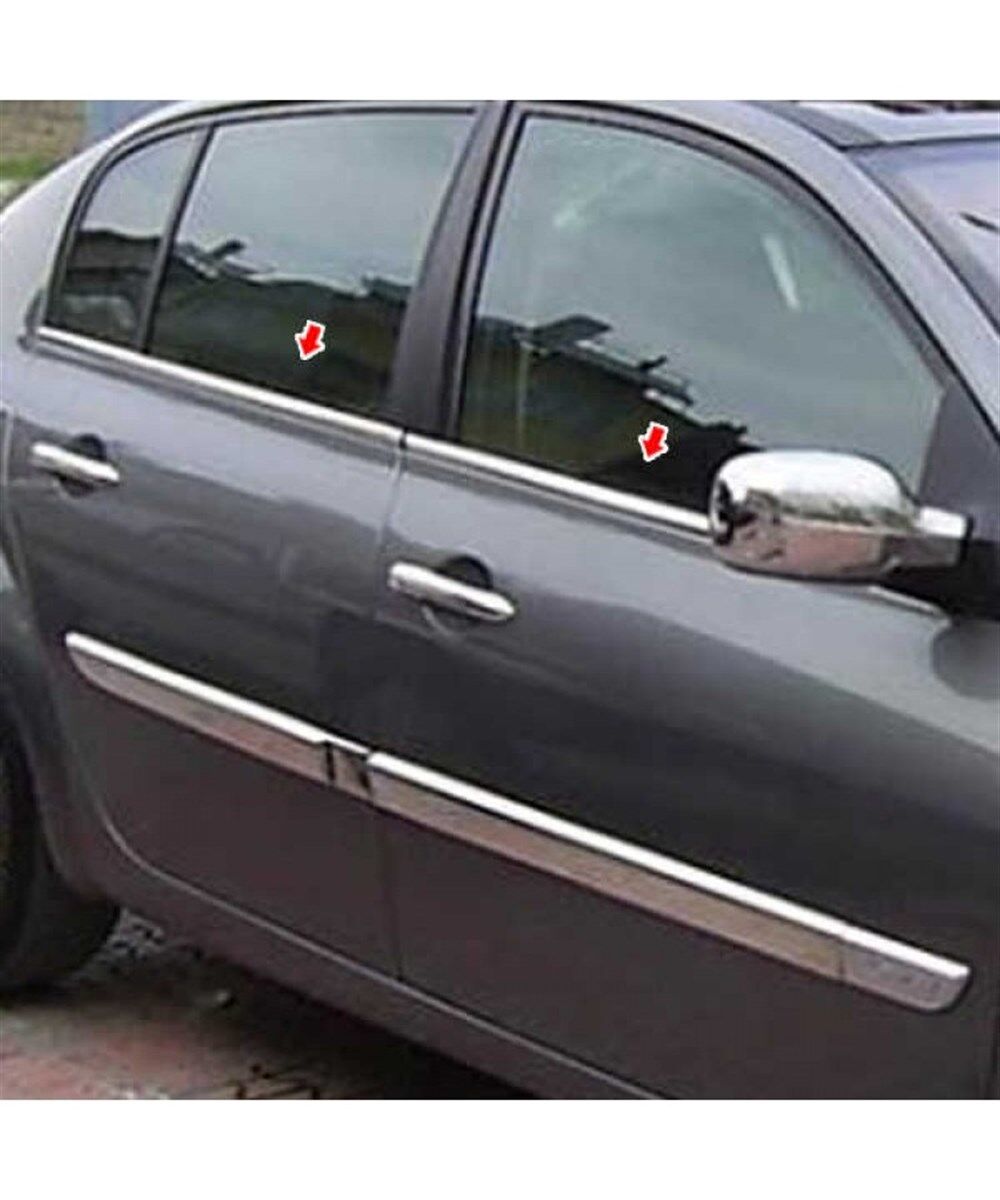 CAM ÇITASI KROMU RENAULT MEGANE 2 4 PARÇA KOD:K0034