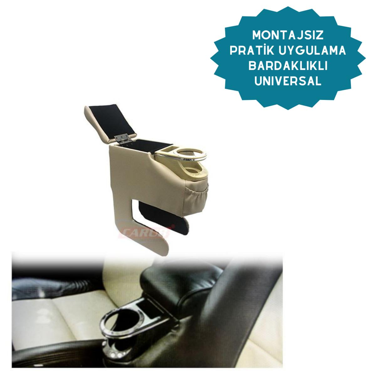 KOLÇAK MONTAJSIZ BARDAKLIKLI BEJ KOD:4705706-MK