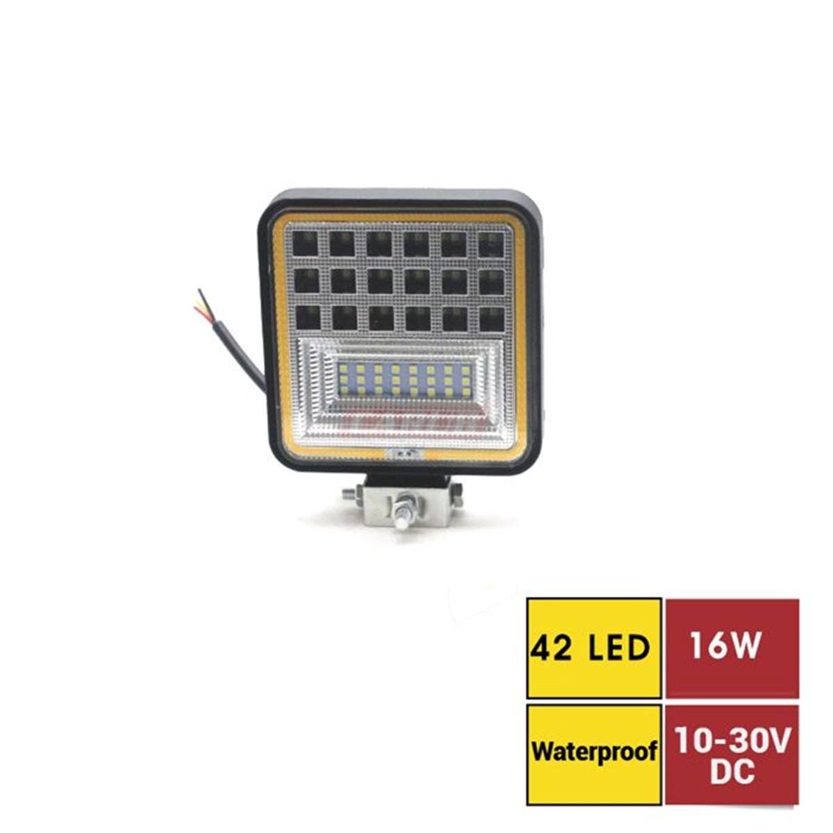 OFF ROAD PROJEKTÖR 10-30V 42 LED KIRMIZI - BEYAZ KOD:3010605