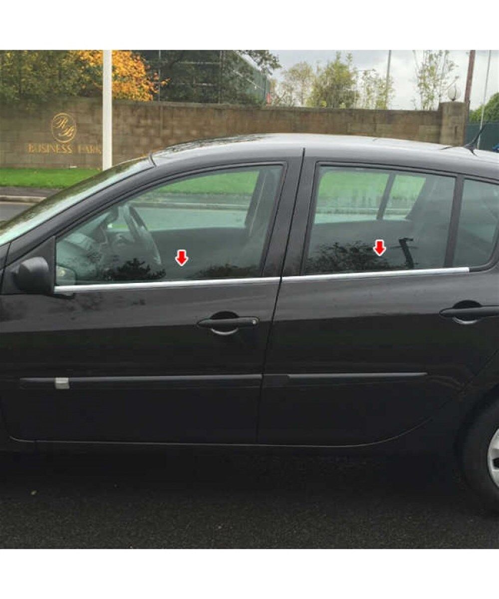 CAM ÇITASI KROMU RENAULT CLİO 3 HB 4 PARÇA KOD:K00193