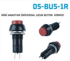MİNİ ANAHTAR ÜNİVERSAL UZUN BUTON KIRMIZI 10 LU 05-BU5-1R