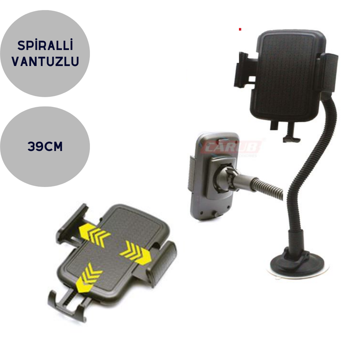 TELEFON TUTUCU 39CM SPİRALLİ VANTUZLU KOD:5901958