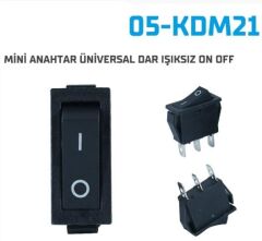 MİNİ ANAHTAR ÜNİVERSAL DAR IŞIKSIZ ON OFF 10LU 05-KDM21
