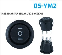 MİNİ ANAHTAR YUVARLAK  2 KADEME 10 LU 05-YM2