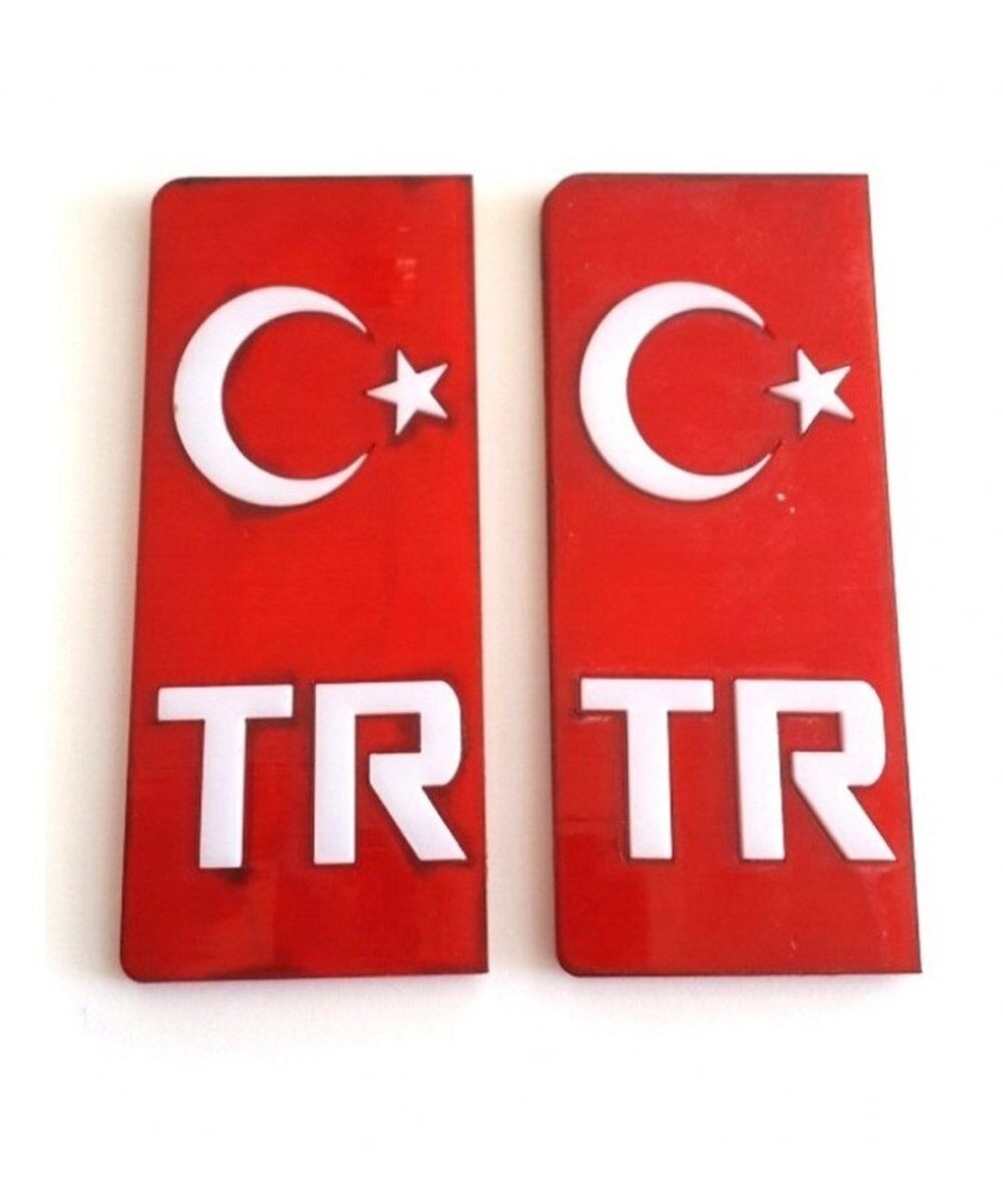 PLAKALIK TR PARLAK PLEKSİ 2'Lİ 10CMX4CM TAKIM KOD:TR