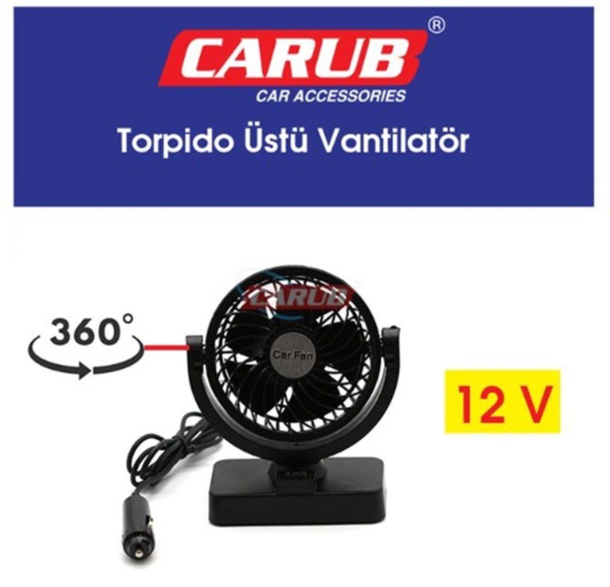 VANTİLATÖR 12V TORPİDO ÜSTÜ TEK FANLI KOD:6400608