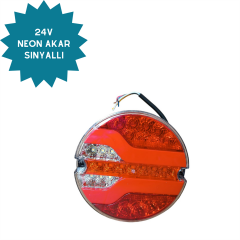 HAMBURGER STOP LAMBA NEON AKAR SİNYALLİ 24V KOD:TH-500