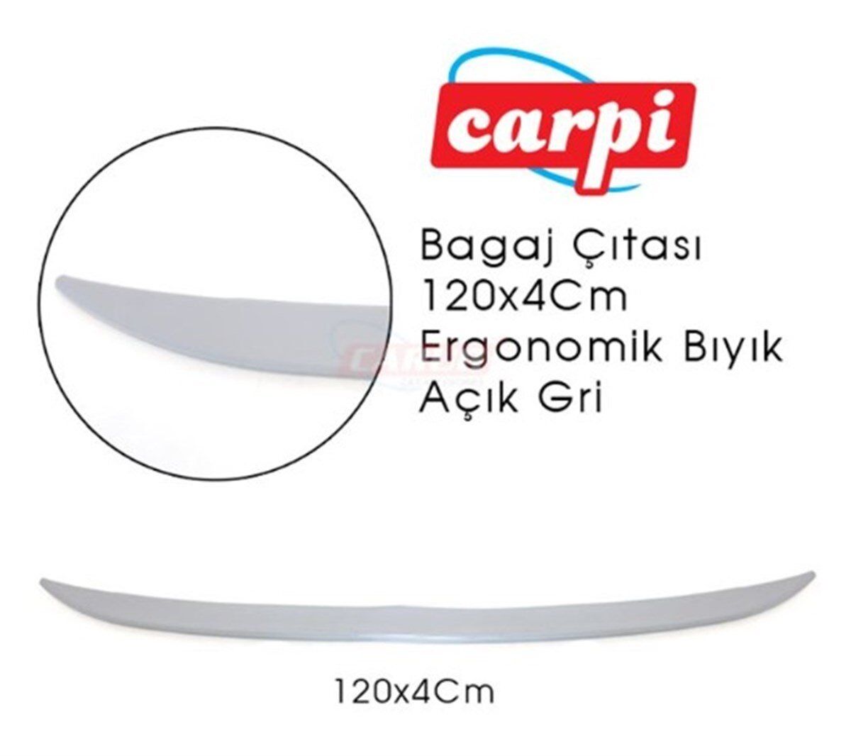 BAGAJ ÇITASI 120X4CM ERGONOMİK BIYIK PARLAK AÇIK GRİ KOD:2790141