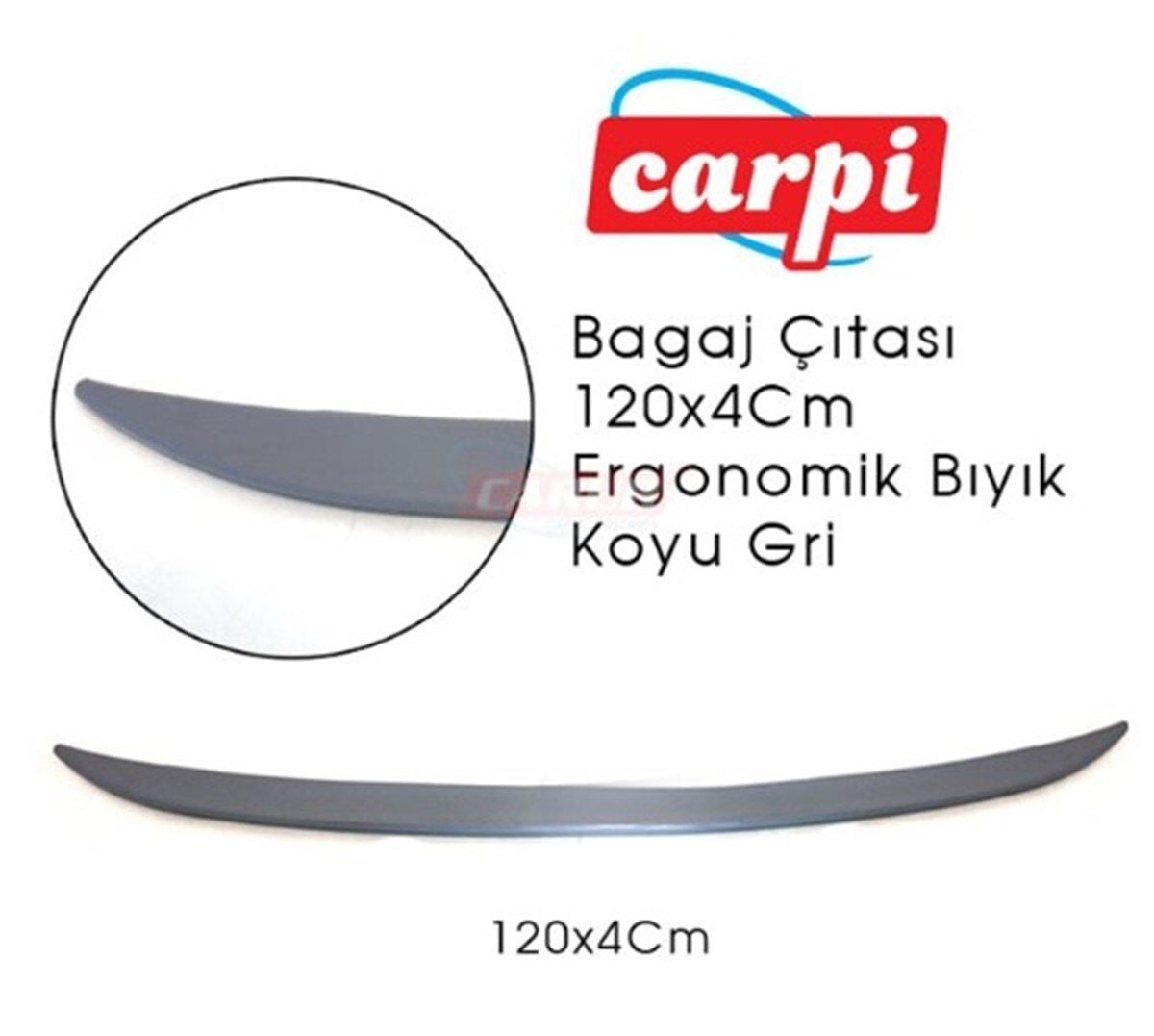 BAGAJ ÇITASI 120X4CM ERGONOMİK BIYIK PARLAK KOYU GRİ KOD:2790142