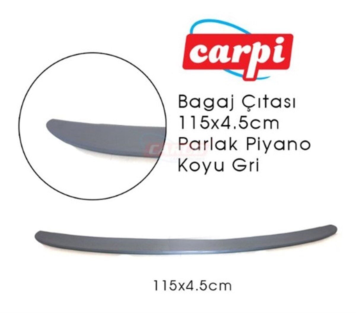 BAGAJ ÇITASI 115X4,5CM PARLAK KOYU GRİ KOD:2790157
