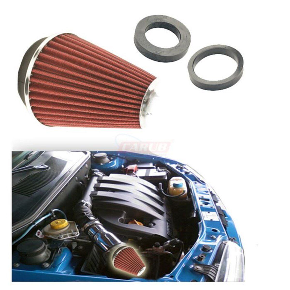 HAVA FİLTRESİ 2 APARATLI KROM-KIRMIZI KOD:4686001