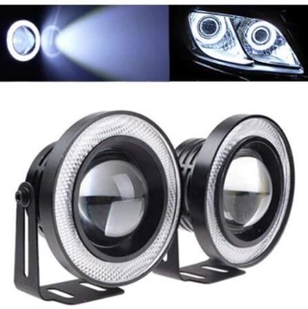 SİS LAMBASI MERCEK ANGEL 12V COB METAL 89MM BEYAZ KOD:8558