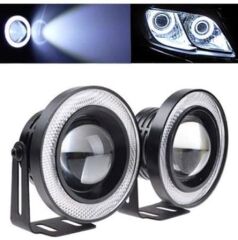 SİS LAMBASI MERCEK ANGEL 12V COB METAL 89MM BEYAZ KOD:8558