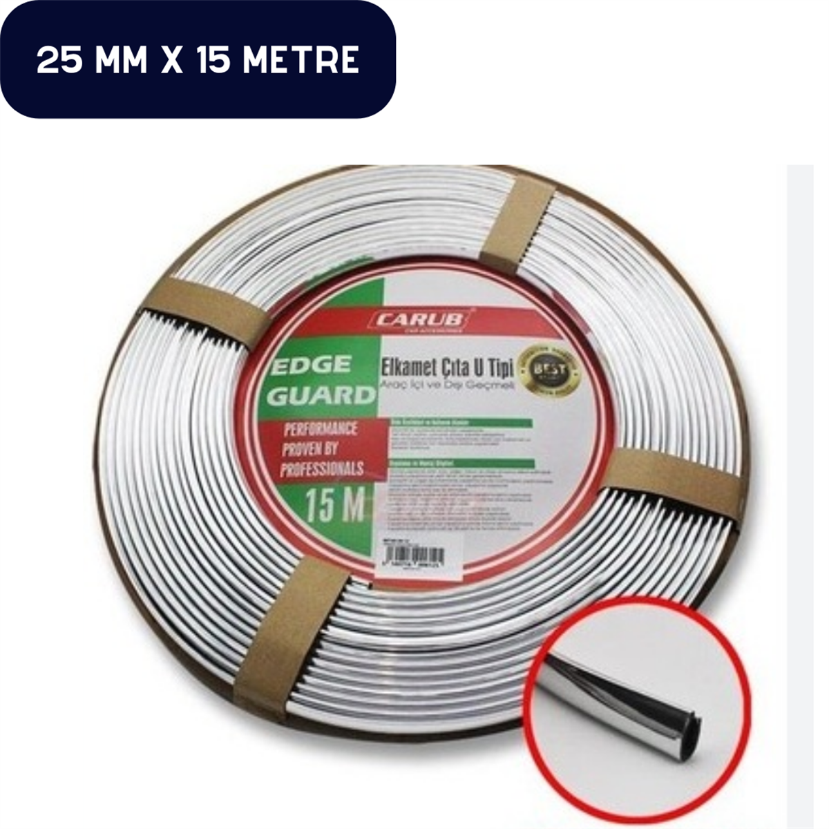 ELKAMET ÇITA NİKEL GENİŞ 25MMX15 METRE U TİPİ KOD:1600612