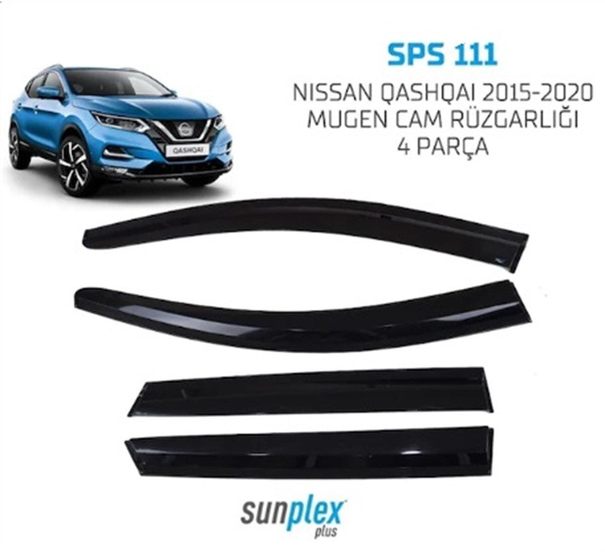 CAM RÜZGARLIK 4'LÜ NİSSAN QASHQAİ 2015 SONRASI KOD:SPS111