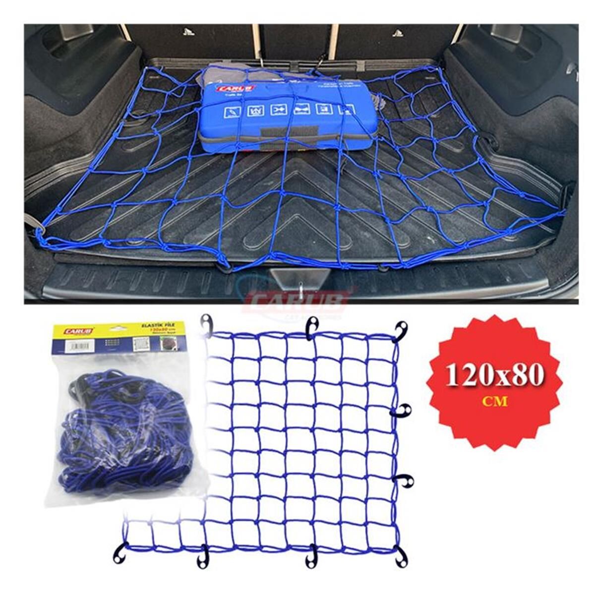 BAGAJ FİLESİ ELASTİK 120X80 CM MAVİ KOD:4620627