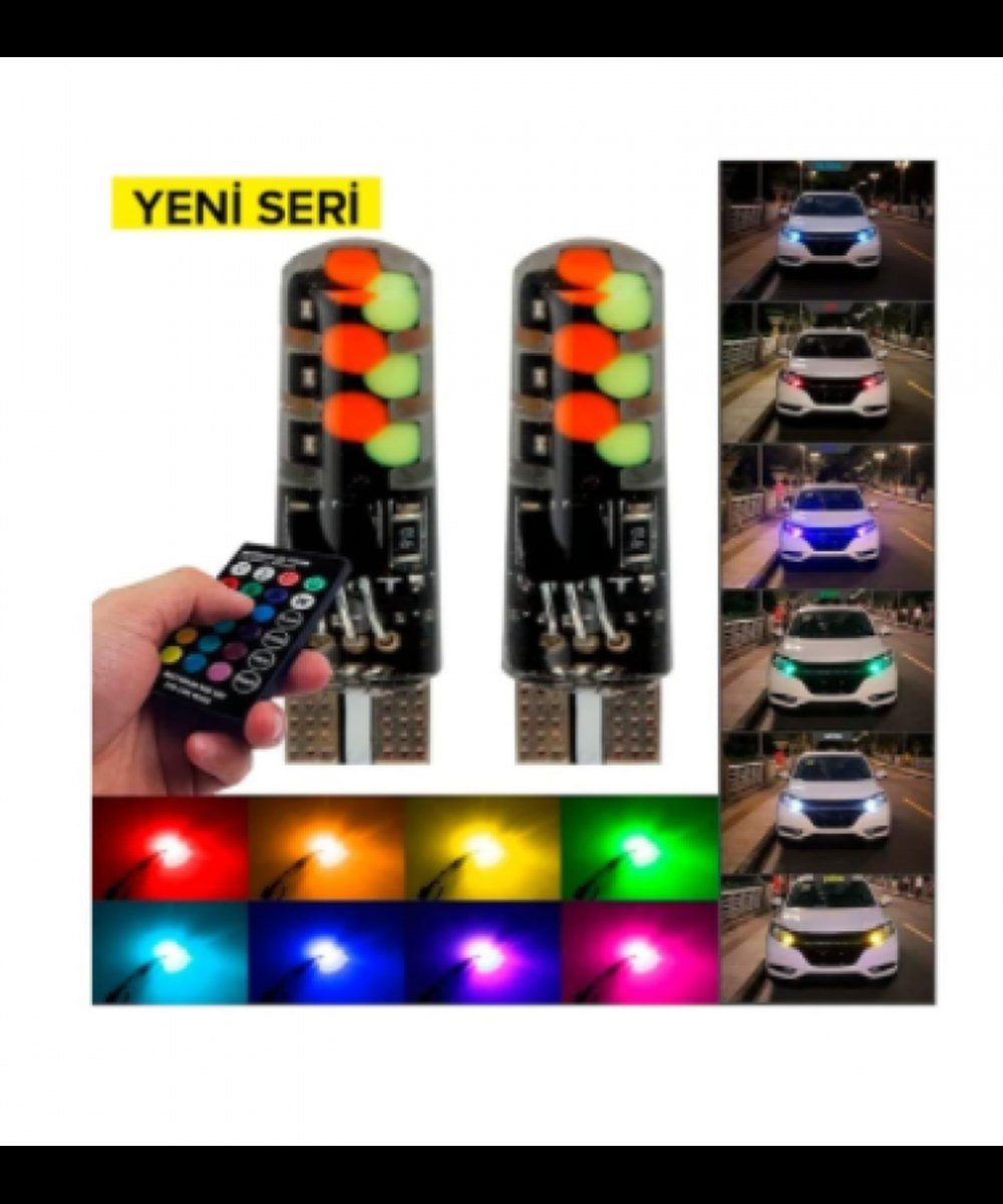 T10 AMPUL 12V ÇAKARLI KUMANDALI YENİ NESİL KOD:0400252