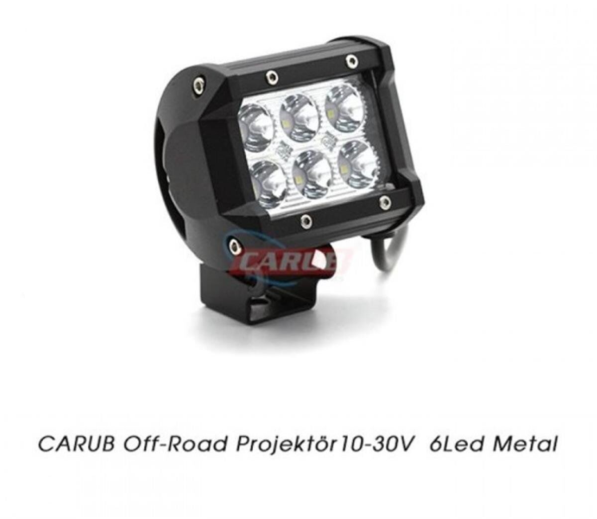 OFF ROAD PROJEKTÖR 30V 6 LED ÇAKARLI BEYAZ KOD:3010591