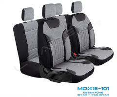 KOLTUK KILIFI KETEN EDİTİON FERMUARLI FÜME KOD:MDX15-101