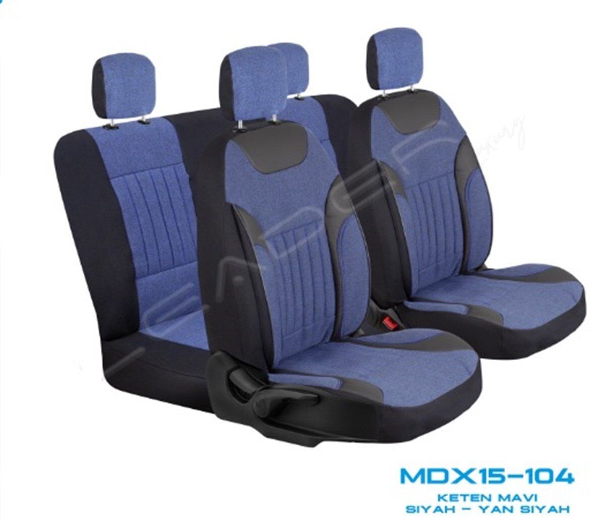 KOLTUK KILIFI KETEN EDİTİON FERMUARLI MAVİ KOD:MDX15-104