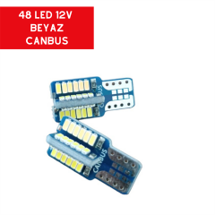 T10 AMPUL 12V CANBUS 48 SDM 3014 BEYAZ TAKIM KOD:KGN4508102