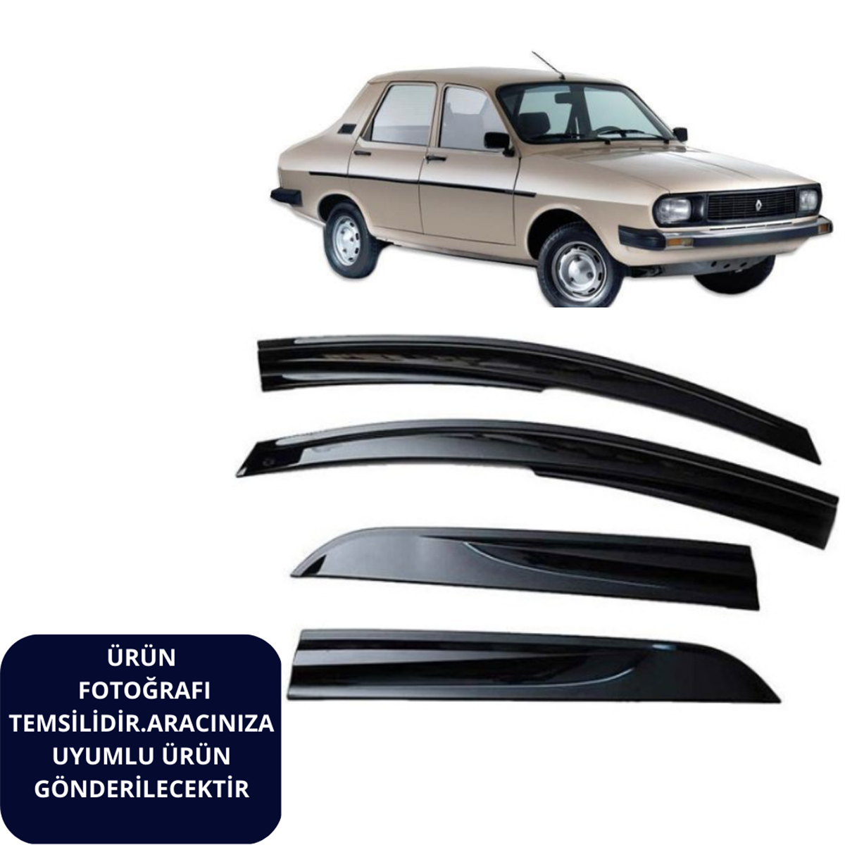 CAM RÜZGARLIK 4'LÜ RENAULT 12 TOROS KISA KOD:1320217