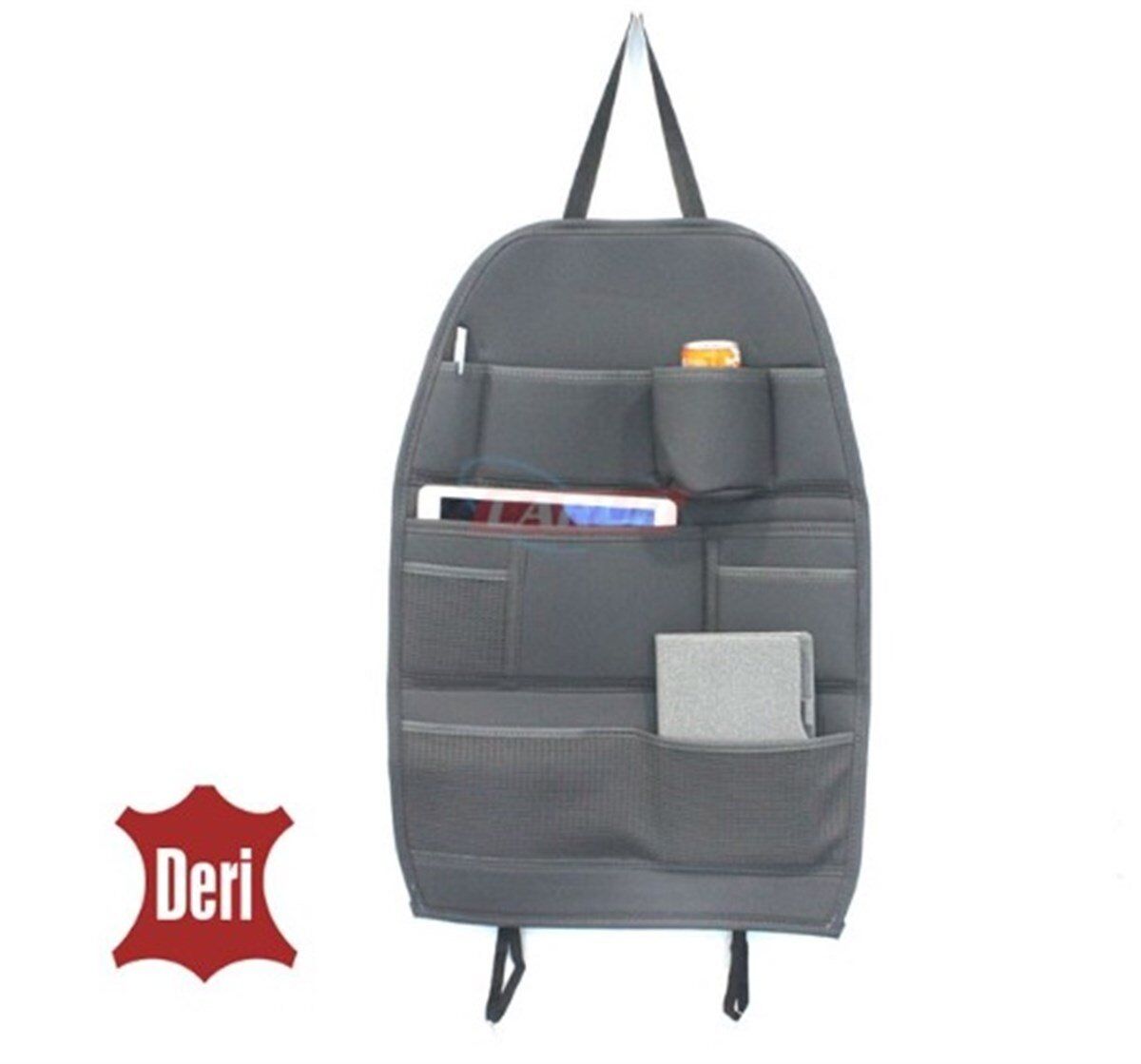 KOLTUK ARKASI ORGANİZER ÇANTA DERİ GRİ KOD:5902214