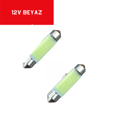 SOFİT AMPUL 12V COB 39 MM BEYAZ TAKIM KOD:T11-C120W