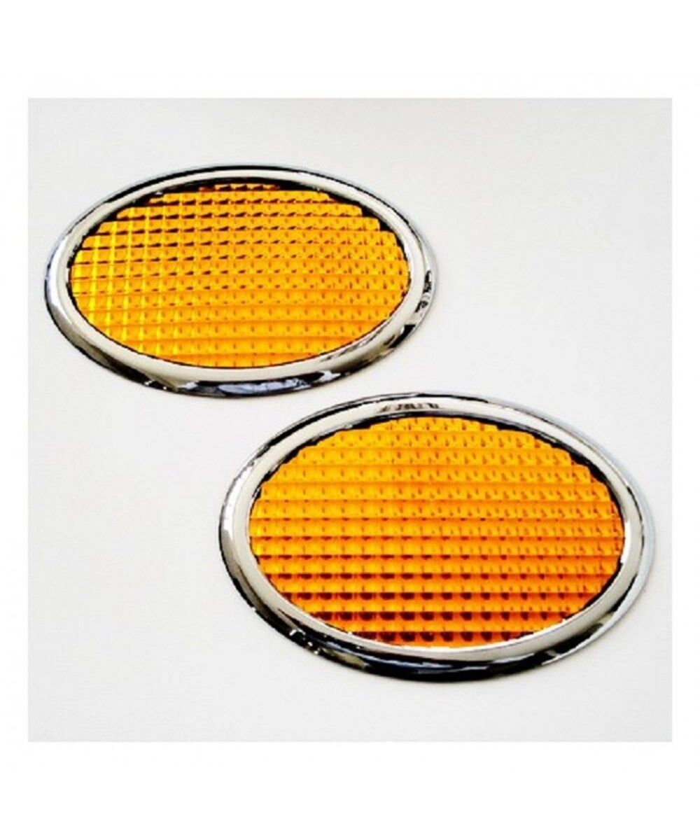 REFLEKTÖR ARMA OVAL SARI KROM ÇERÇEVELİ 2'Lİ SET KOD:5303011