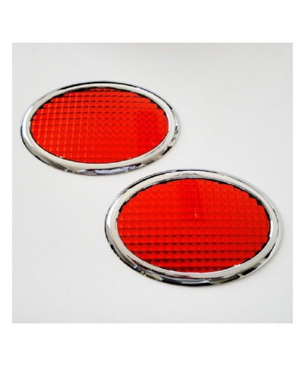 REFLEKTÖR ARMA OVAL KIRMIZI KROM ÇERÇEVELİ 2'Lİ SETKOD:5303010