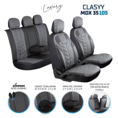 KOLTUK KILIFI KOMPLE DERİ CLASSY GRİ KOD:MDX35-105