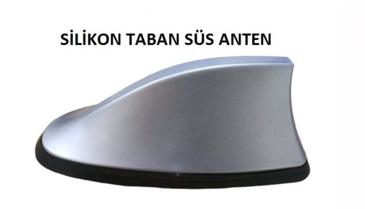 ANTEN BALİNA SÜS GRİ SİLİKON TABAN KOD:3052