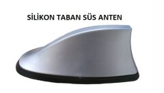 ANTEN BALİNA SÜS GRİ SİLİKON TABAN KOD:3052