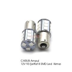 93 AMPUL 12V 18 LED SDM ÇAKARSIZ KIRMIZI TAKIM KOD:0403041