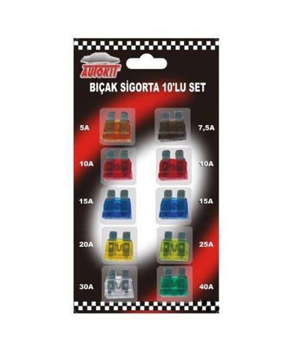 BIÇAK SİGORTA MİNİ JAPON 10LU SET KOD:252532