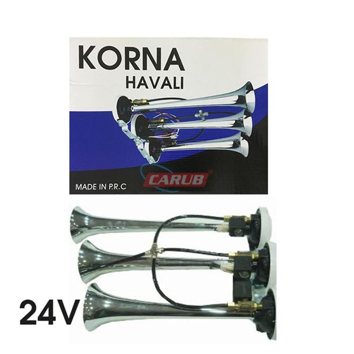 KORNA 24V 3'LÜ HAVALI ELEKTRİKLİ KROM KOD:2751581